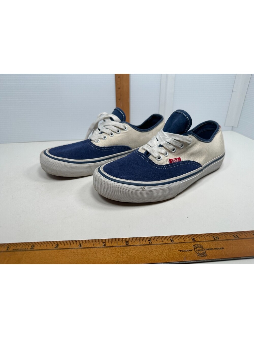 Vans Authentic Pro STV Navy Classic White Skate Inspired Sneakers Size Men's 8